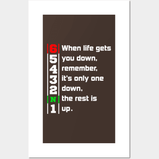 When Life Gets You Down Gears. 1N23456 Motorcycle Motorbike T-Shirt Posters and Art